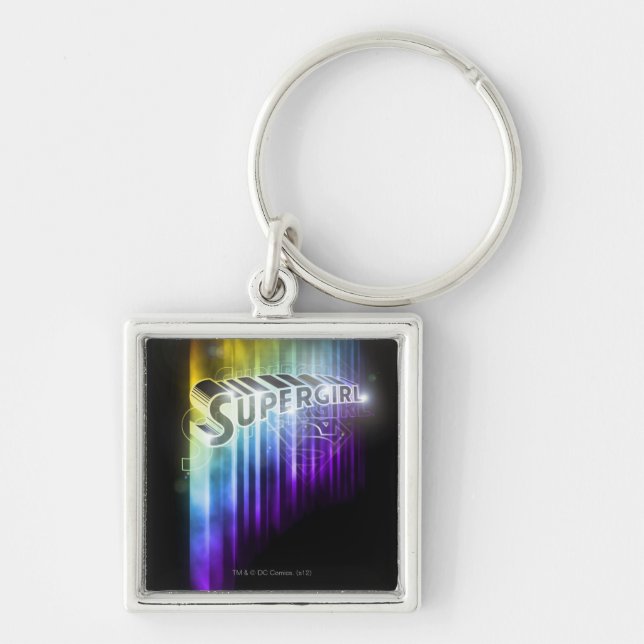 Supergirl Rainbow Keychain (Front)