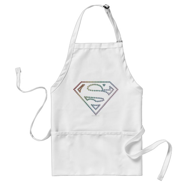 Supergirl Rainbow Outline Logo Adult Apron (Front)