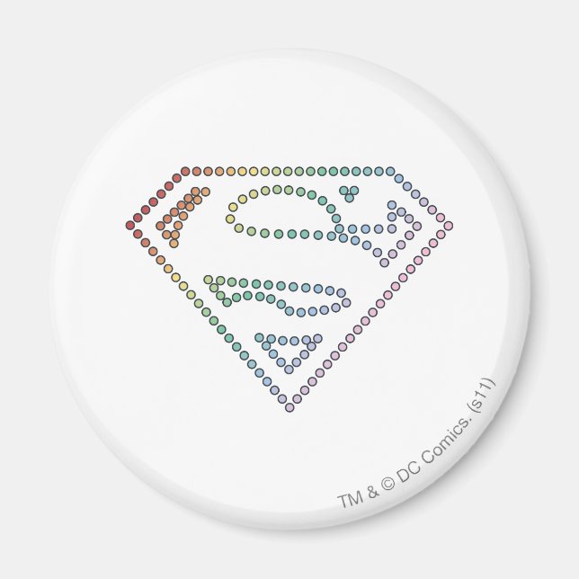 Supergirl Rainbow Outline Logo Magnet (Front)