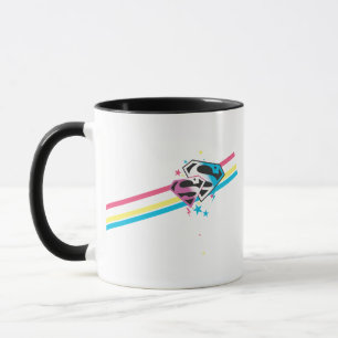 Supergirl Rainbow Stripes Mug