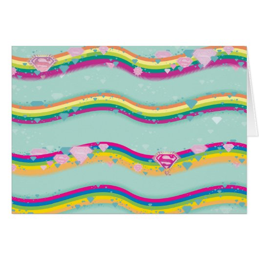 Supergirl Rainbow Waves Green Cards (Front Horizontal)