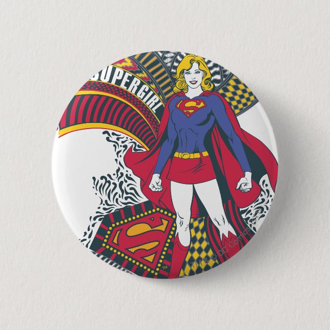 Supergirl Random World 1 Button (Front)