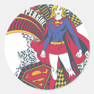 Supergirl Random World 1 Classic Round Sticker