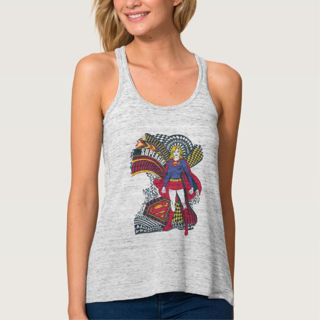 Supergirl Random World 1 Tank Top (Front)