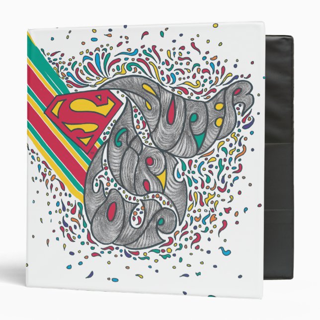 Supergirl Random World 2 3 Ring Binder (Front/Inside)