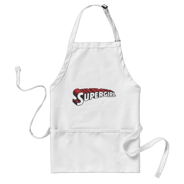 Supergirl Red and White Logo Adult Apron (Front)
