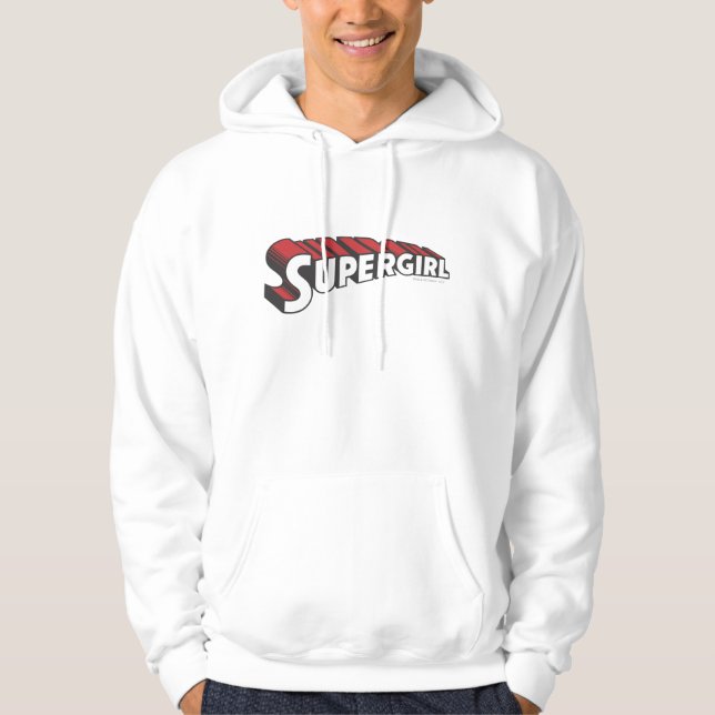 Supergirl Red and White Logo Hoodie (Front)