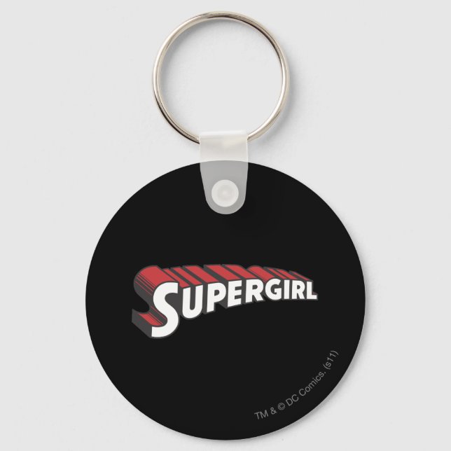 Supergirl Red and White Logo Keychain (Front)