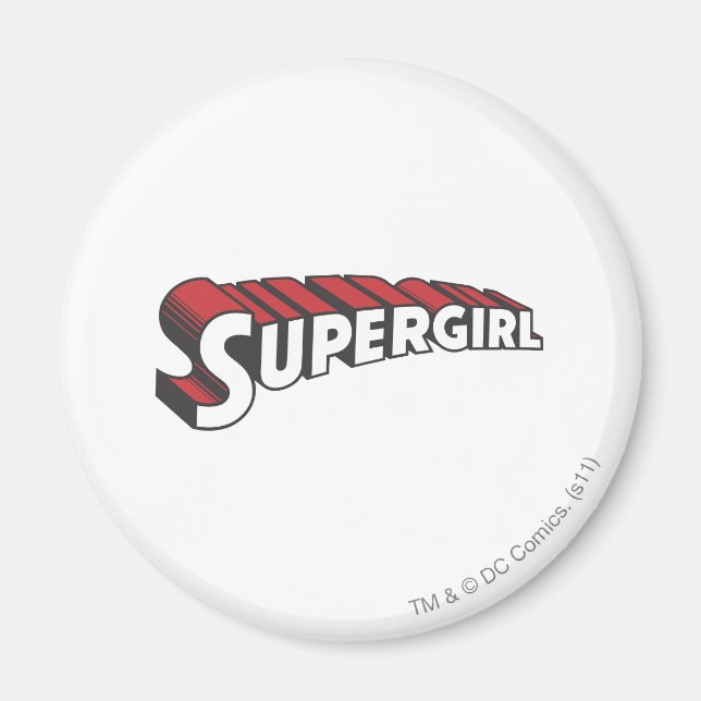 Supergirl Red and White Logo Magnet (Front)