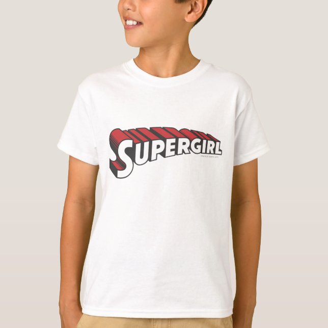 Supergirl Red and White Logo T-Shirt (Front)