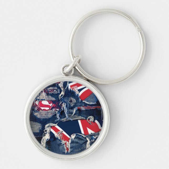 Supergirl Red, White & Blue Keychain (Front)