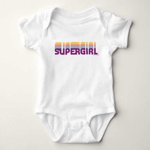 Supergirl Retro Colorshift Graphic Baby Bodysuit