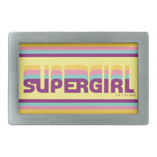 Supergirl Retro Colorshift Graphic Belt Buckle