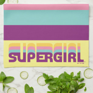 Supergirl Retro Colorshift Graphic Kitchen Towel