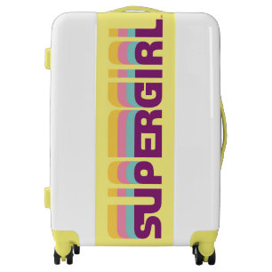 Supergirl Retro Colorshift Graphic Luggage