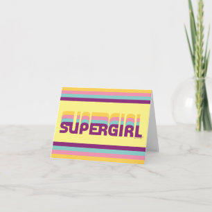 Supergirl Retro Colorshift Graphic Note Card