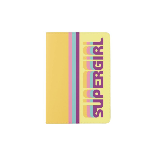 Supergirl Retro Colorshift Graphic Passport Holder (Front)