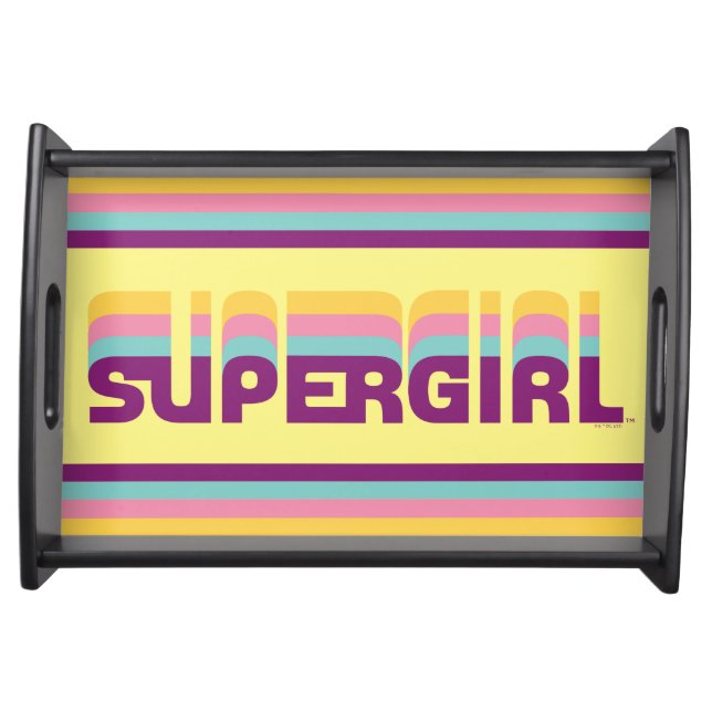 Supergirl Retro Colorshift Graphic Serving Tray (Front)