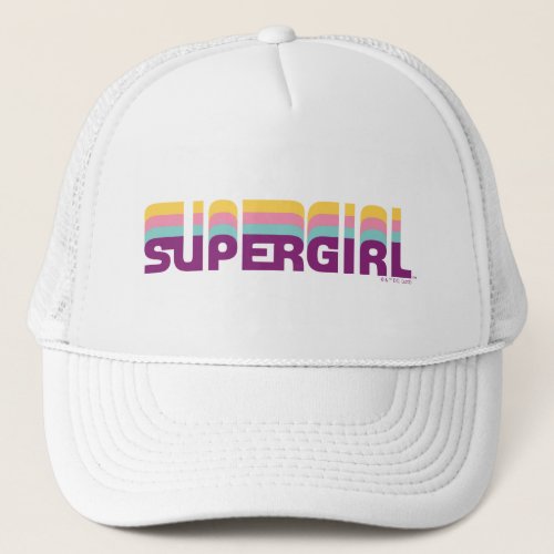 Supergirl Retro Colorshift Graphic Trucker Hat