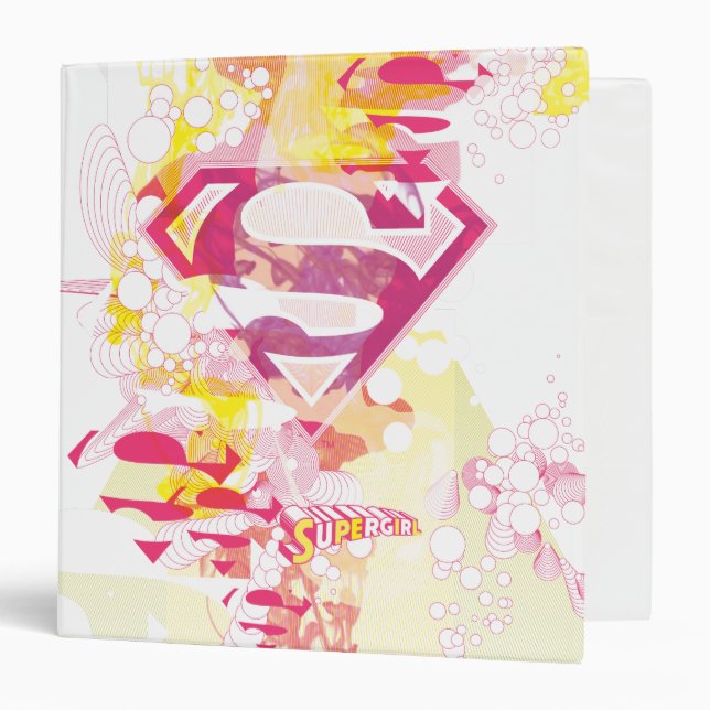 Supergirl Retro Logo 3 Ring Binder (Front/Inside)