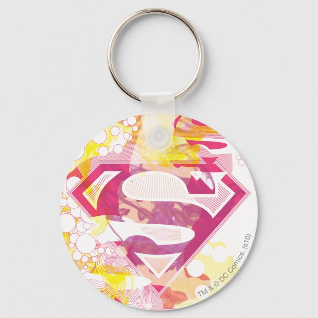 Supergirl Retro Logo Keychain (Front)
