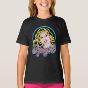 Supergirl Retro Neon Lights Graphic T-Shirt