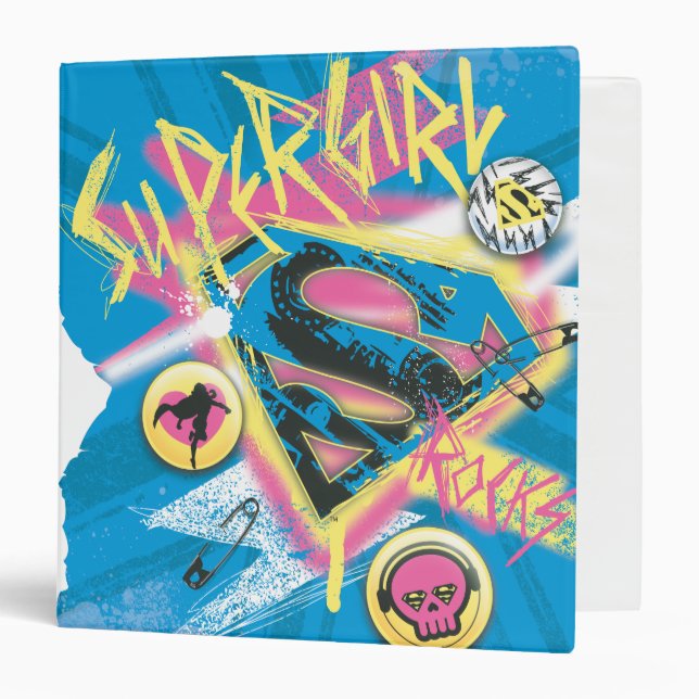 Supergirl Rocks 3 Ring Binder (Front/Inside)