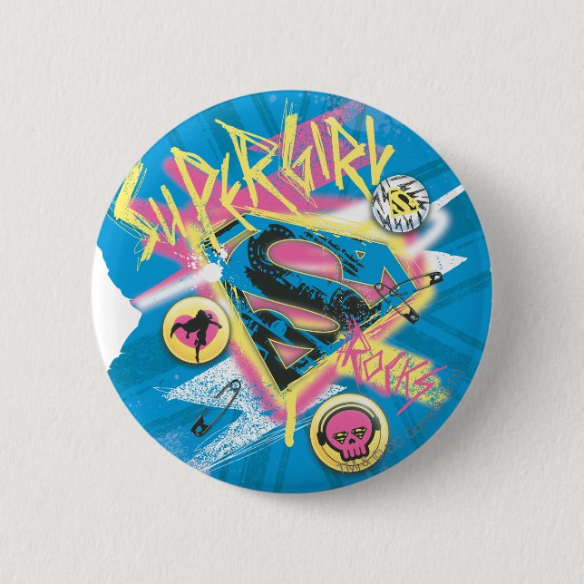 Supergirl Rocks Button (Front)