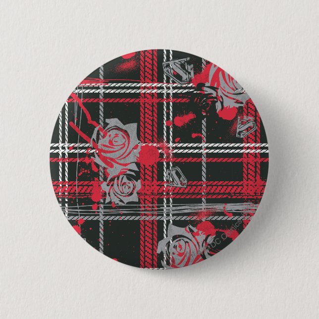 Supergirl Roses Pinback Button (Front)