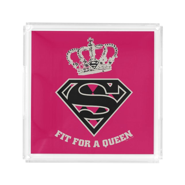 Supergirl S-Shield "Fit For A Queen" Acrylic Tray (Front)