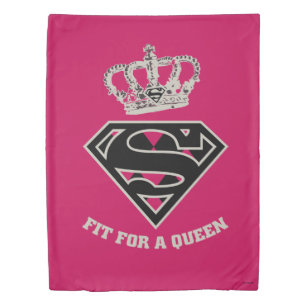 Supergirl S-Shield "Fit For A Queen" Duvet Cover