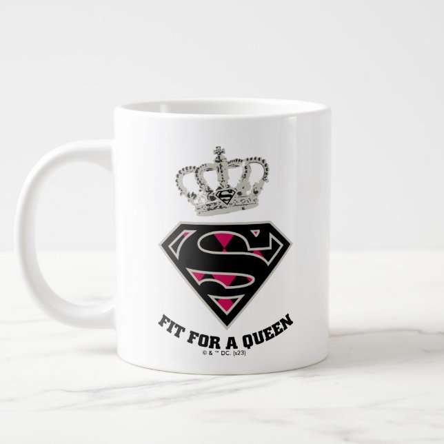 Supergirl S-Shield "Fit For A Queen" Giant Coffee Mug (Left)