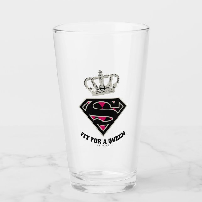Supergirl S-Shield "Fit For A Queen" Glass (Front)