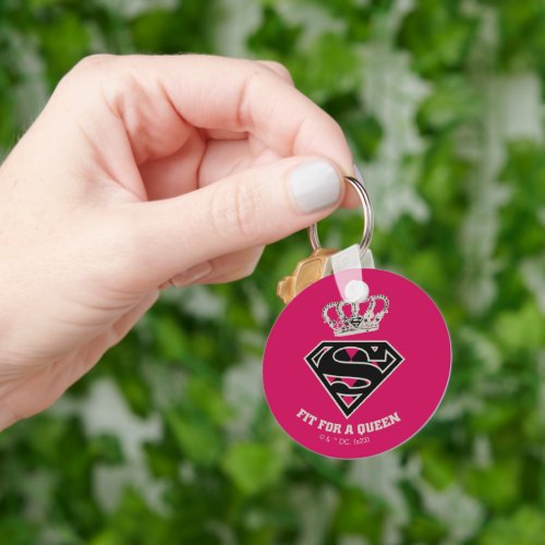 Supergirl S_Shield Fit For A Queen Keychain