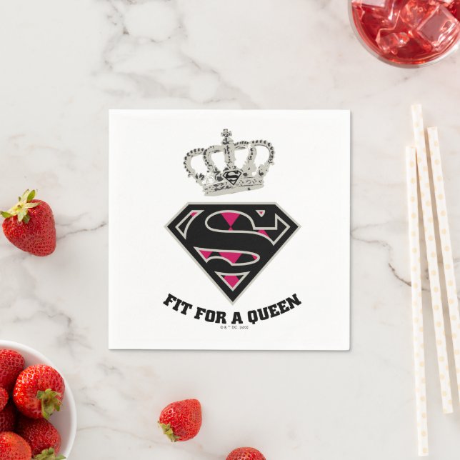 Supergirl S-Shield "Fit For A Queen" Napkins (Insitu)