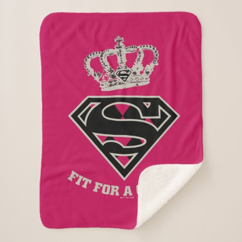 Supergirl S_Shield Fit For A Queen Sherpa Blanket