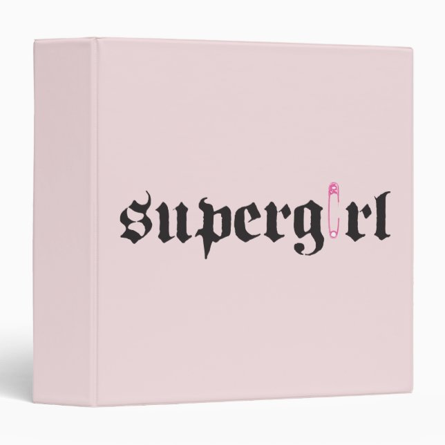 Supergirl Safety Pin Letter Binder (Front/Spine)