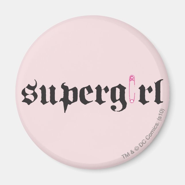 Supergirl Safety Pin Letter Magnet (Front)