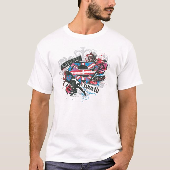 Supergirl Saves the World T-Shirt (Front)
