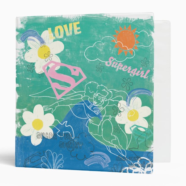 Supergirl Share the Spirit & Love 3 Ring Binder (Front/Inside)