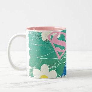 Supergirl Share the Spirit & Love Two-Tone Coffee Mug