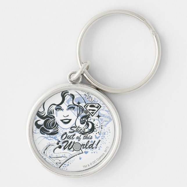 Supergirl She's Out of this World! Keychain (Front)