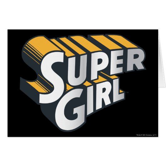 Supergirl Silver and Orange Logo Cards (Front Horizontal)