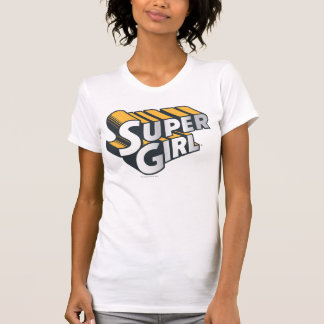 Supergirl Silver and Orange Logo T-Shirt