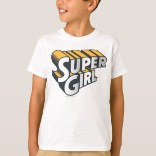 Supergirl Silver and Orange Logo T-Shirt