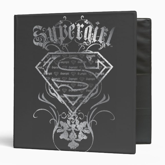 Supergirl Silver Logo 3 Ring Binder (Front/Inside)