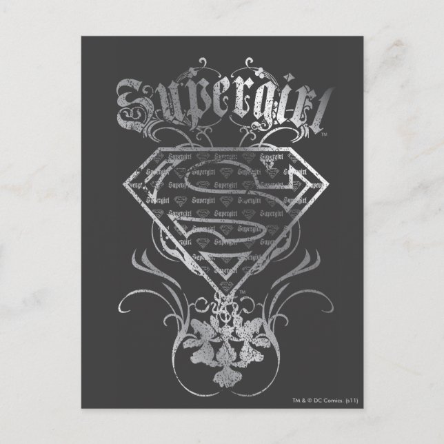 Supergirl Silver Logo Postcard (Front)