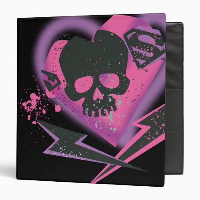Supergirl Skulls and Lightning Binder (Front/Inside)