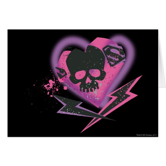Supergirl Skulls and Lightning Cards (Front Horizontal)