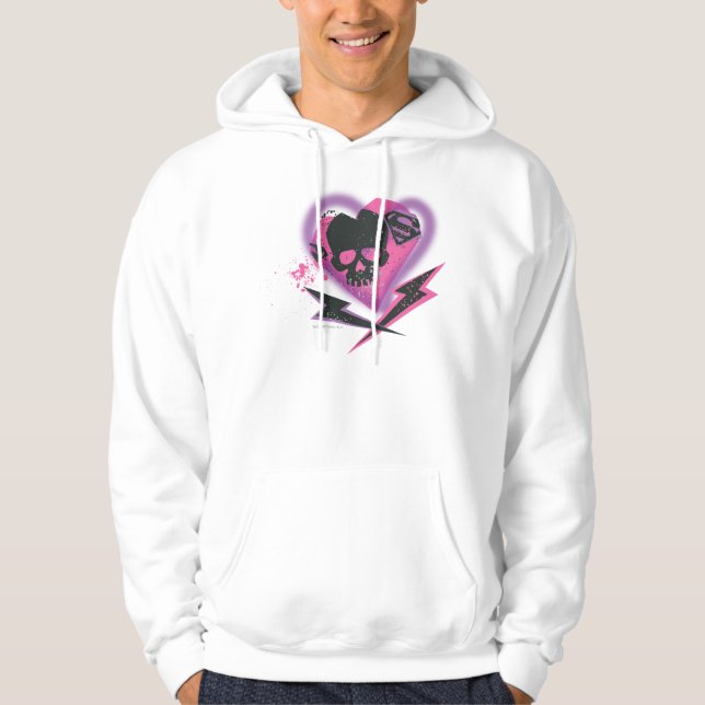 Supergirl Skulls and Lightning Hoodie (Front)
